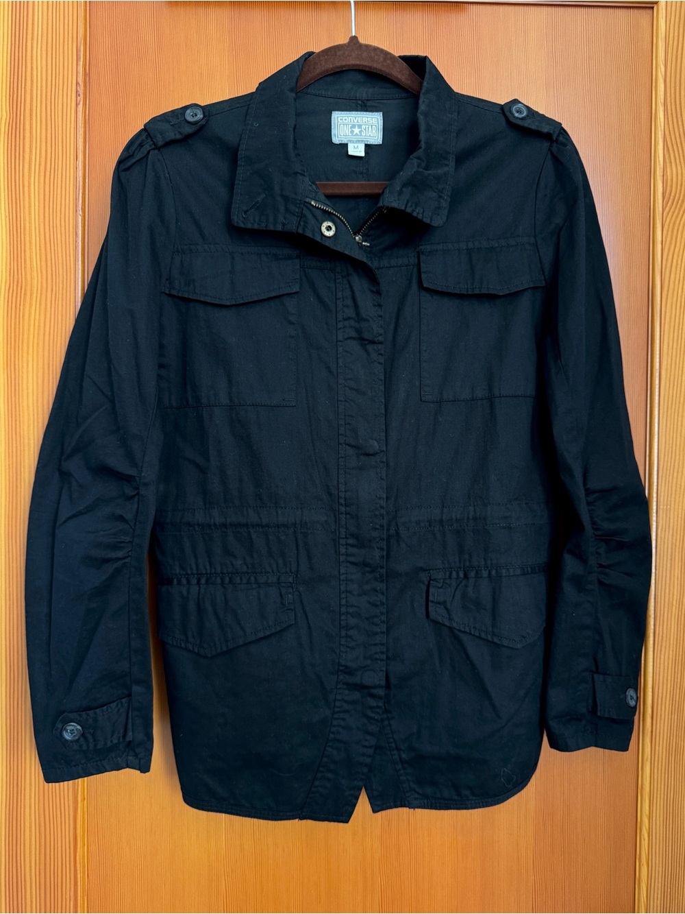 Converse Black Utility Field Jacket - Women's Lightweight Military Style